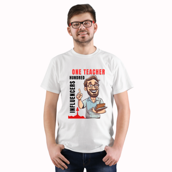 One Teacher = 100 Influencers” Tee Unisex